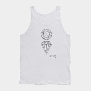 Diamond Cut vintage patent drawing Tank Top